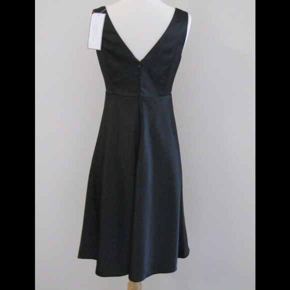 NWT JCREW Dress 4 & p4 Black Small Silk Sofia Classic Bridesmaid Formal Petite - Picture 3 of 4